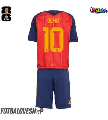 Španělsko Dani Olmo #10 Dětské Domácí Dres MS 2026 Krátký Rukáv (+ trenýrky)